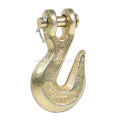 yellow zinc plated lifting chain forged 3/8inch clevis grab hook